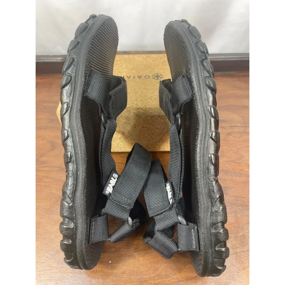 Teva Men's Size 9 1535 Black Storm Hiking Trail Sandals Black Straps